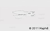 Silver Style Panoramic Map of Coburg, single color outside