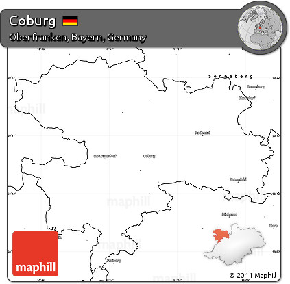 Blank Simple Map of Coburg