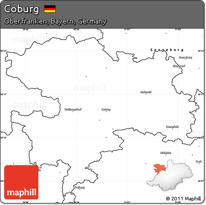 Blank Simple Map of Coburg