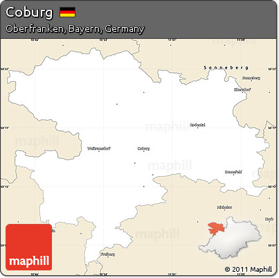 Classic Style Simple Map of Coburg