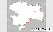 Gray Simple Map of Coburg, cropped outside