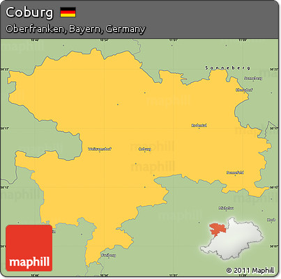 Savanna Style Simple Map of Coburg