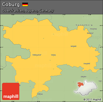 Savanna Style Simple Map of Coburg
