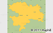 Savanna Style Simple Map of Coburg, single color outside