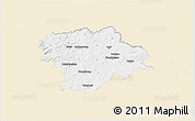 Classic Style 3D Map of Hof, single color outside