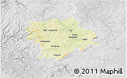 Physical 3D Map of Hof, lighten, desaturated
