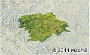 Satellite 3D Map of Hof, lighten