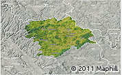 Satellite 3D Map of Hof, lighten, semi-desaturated