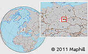 Gray Location Map of Hof, highlighted parent region