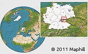 Satellite Location Map of Hof, highlighted country, highlighted parent region
