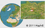 Satellite Location Map of Hof, highlighted parent region