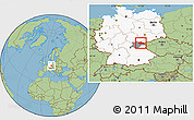Savanna Style Location Map of Hof, highlighted country, highlighted parent region