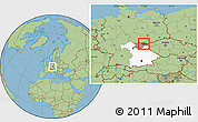 Savanna Style Location Map of Hof, highlighted parent region, highlighted grandparent region