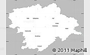 Gray Simple Map of Hof, single color outside