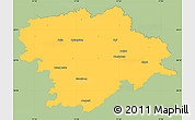 Savanna Style Simple Map of Hof, single color outside
