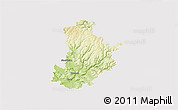 Physical 3D Map of Kronach, cropped outside