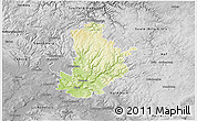 Physical 3D Map of Kronach, desaturated