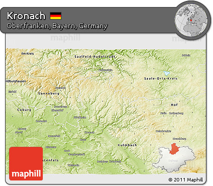 Physical 3D Map of Kronach