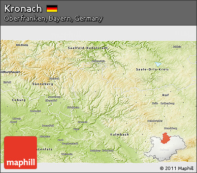 Physical 3D Map of Kronach
