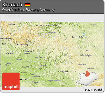 Physical 3D Map of Kronach
