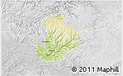 Physical 3D Map of Kronach, lighten, desaturated