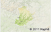 Physical 3D Map of Kronach, lighten
