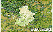 Physical 3D Map of Kronach, satellite outside