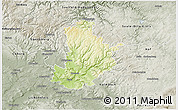 Physical 3D Map of Kronach, semi-desaturated