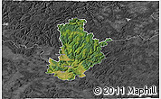 Satellite 3D Map of Kronach, darken, desaturated