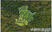 Satellite 3D Map of Kronach, darken