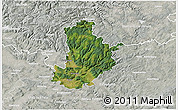 Satellite 3D Map of Kronach, lighten, semi-desaturated