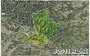 Satellite 3D Map of Kronach, semi-desaturated