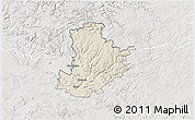 Shaded Relief 3D Map of Kronach, lighten, semi-desaturated