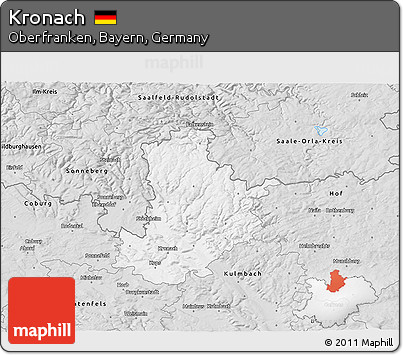 Silver Style 3D Map of Kronach