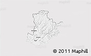 Silver Style 3D Map of Kronach, single color outside