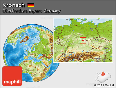Physical Location Map of Kronach