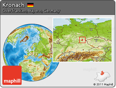 Physical Location Map of Kronach