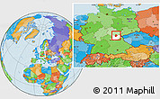 Political Location Map of Kronach, highlighted parent region