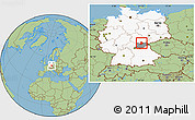 Savanna Style Location Map of Kronach, highlighted country, highlighted parent region