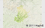 Physical Map of Kronach, lighten