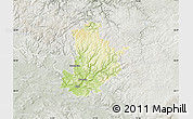 Physical Map of Kronach, lighten, semi-desaturated
