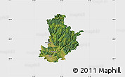 Satellite Map of Kronach, single color outside