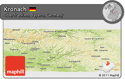 Physical Panoramic Map of Kronach