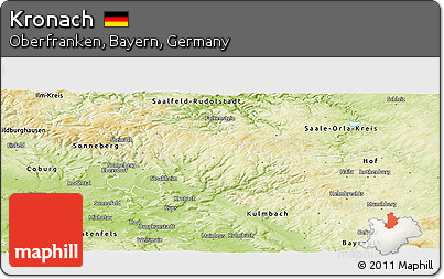 Physical Panoramic Map of Kronach
