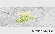 Physical Panoramic Map of Kronach, lighten, desaturated