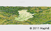 Physical Panoramic Map of Kronach, satellite outside