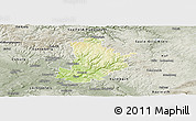 Physical Panoramic Map of Kronach, semi-desaturated
