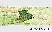 Satellite Panoramic Map of Kronach, physical outside