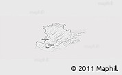 Silver Style Panoramic Map of Kronach, single color outside