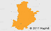 Political Simple Map of Kronach, single color outside